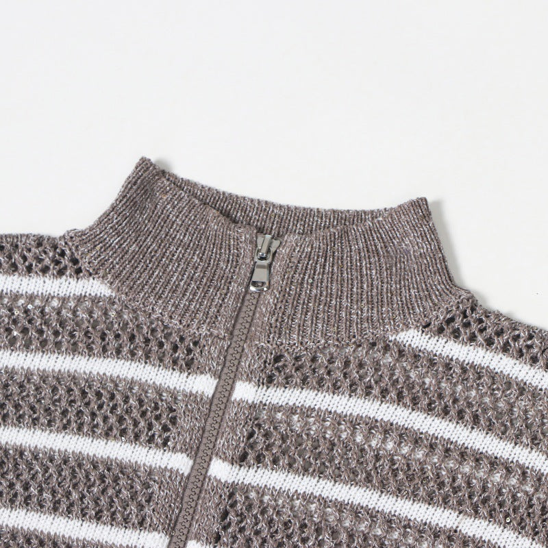 Women's Custom High Neck Sleeveless Cotton Knit Sweater | OEM Wholesale