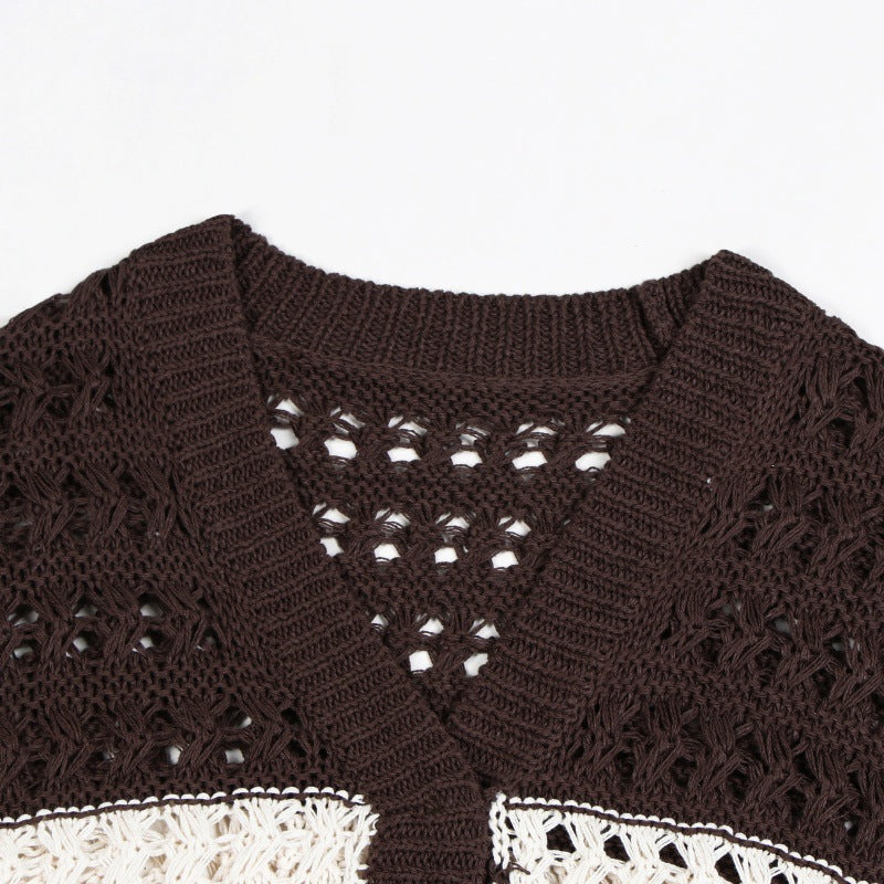Women's Custom V-Neck Long Sleeve Knit Cardigan | Cotton OEM