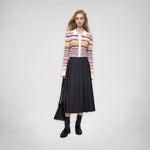Load image into Gallery viewer, Women's Custom Pink Polo Collar Long Sleeve Tencel Knit Sweater