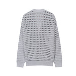 Load image into Gallery viewer, Women's Custom Gray V-Neck Long Sleeve Cotton Knit Sweater | OEM/ODM Knitwear Manufacturer