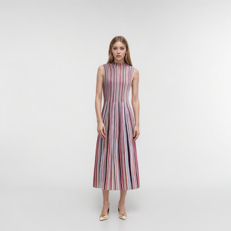 Women's Custom Round Neck Sleeveless Knit Dress