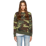 Load image into Gallery viewer, Green Camouflage Cashmere Sweater Round Neck Long Sleeve Same Style for Men and Women OEM/ODM Mass Customization
