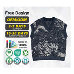 Load image into Gallery viewer, Men's Black V-Neck Sleeveless Knit Vest Sweater | Factory Direct Wholesale