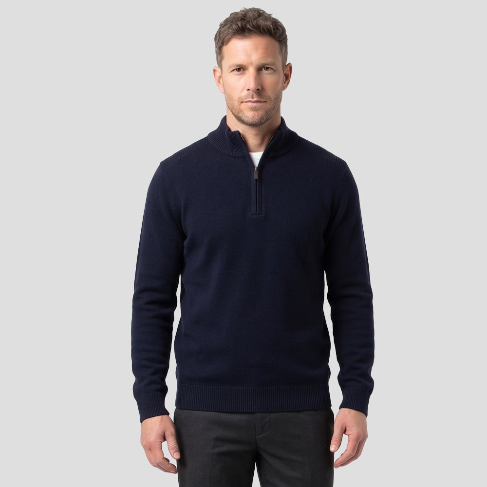 Style 134Men’s – Quarter Zip Knit Sweater Wholesale Factory Direct
