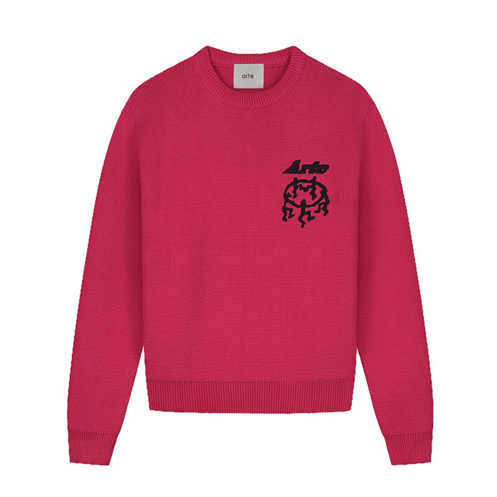 Men's Kobe Little Dancer Sweater Round Neck Pullover Long Sleeve Pink Sweater OEM/ODM Customization