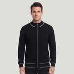 Load image into Gallery viewer, Style 133Men’s – Contrast Trim Full Zip Knit Cardigan Wholesale Factory Direct
