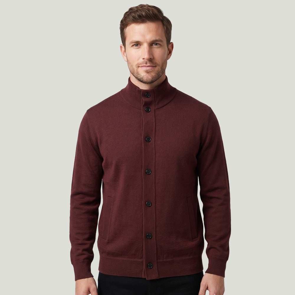 Style 129Men’s – Button Up Knit Cardigan Sweater Wholesale Factory Direct
