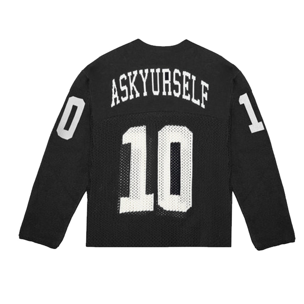 Men's Knitted Mesh Jersey Long Sleeve Chest Print OEM/ODM Mass Customization