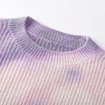Load image into Gallery viewer, Purple Round Neck Long Sleeve Sweater Wool