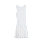 Load image into Gallery viewer, White Round Neck Sleeveless Knit Dress