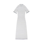Load image into Gallery viewer, Women's Custom White Lapel Short Sleeve Knit Dress | OEM/ODM Knitwear Manufacturer