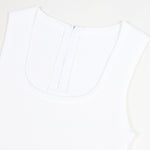Load image into Gallery viewer, White Round Neck Sleeveless Knit Dress