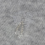 Load image into Gallery viewer, Gray Round Neck Long Sleeve Knit Cardigan Wool