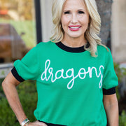 Customized logo knitted top knitwear high-quality cotton summer short-sleeved casual glitter stripe embroidered knitted women's T-shirt OEM/ODM mass customization