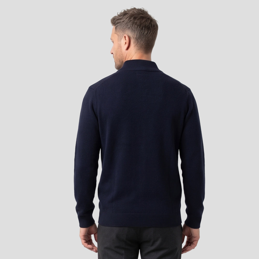 Style 134Men’s – Quarter Zip Knit Sweater Wholesale Factory Direct