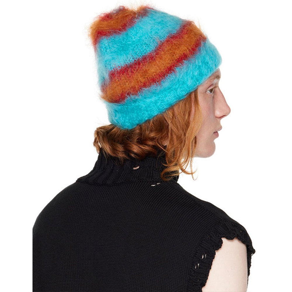 Custom OEM & ODM LOGO mens outdoor mohair beanies winter Knitted Sports designer unisex knit mohair beanie