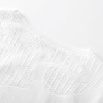 Load image into Gallery viewer, White Round Neck Long Sleeve Midi Length