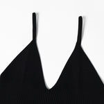 Load image into Gallery viewer, Women's Custom Black V-Neck Sleeveless Knit Dress | OEM/ODM Knitwear Manufacturer