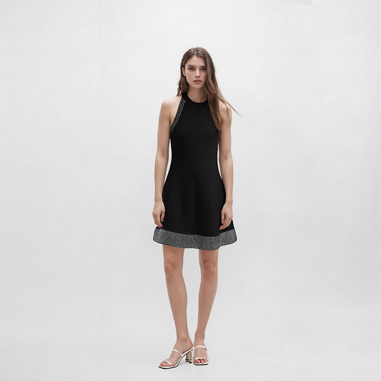 Round Neck Sleeveless Knit Dress