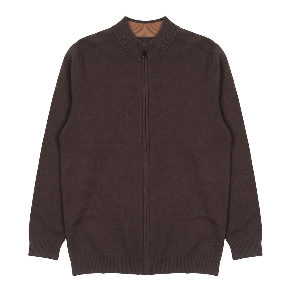 Style 130Men’s – Full Zip Knit Sweater Jacket Wholesale Factory Direct
