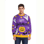 Load image into Gallery viewer, Customizable logo pullover sweater wholesale jacquard cartoon ugly oversized Halloween party men&#39;s sweater sweater OEM/ODM batch customization
