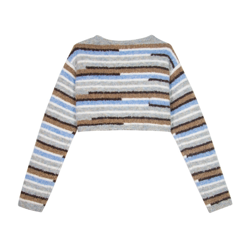 Women's Color Block Wool Round Neck Pullover Sweater | Factory Direct Wholesale