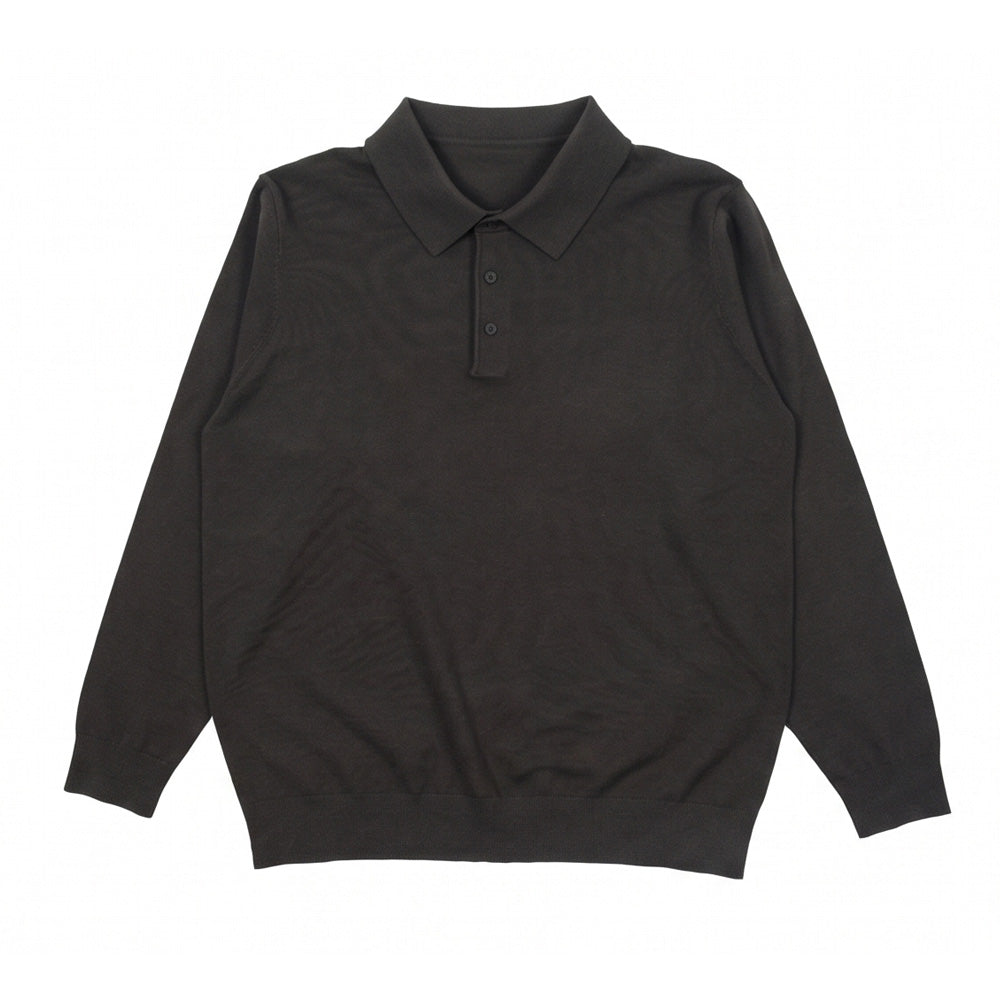 Style 128Men’s – Long Sleeve Knit Polo Sweater Wholesale Factory Direct
