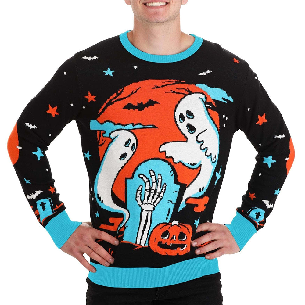 Men Women Fun Costumes Neon Halloween Adult Sweater OEM/ODM Customization