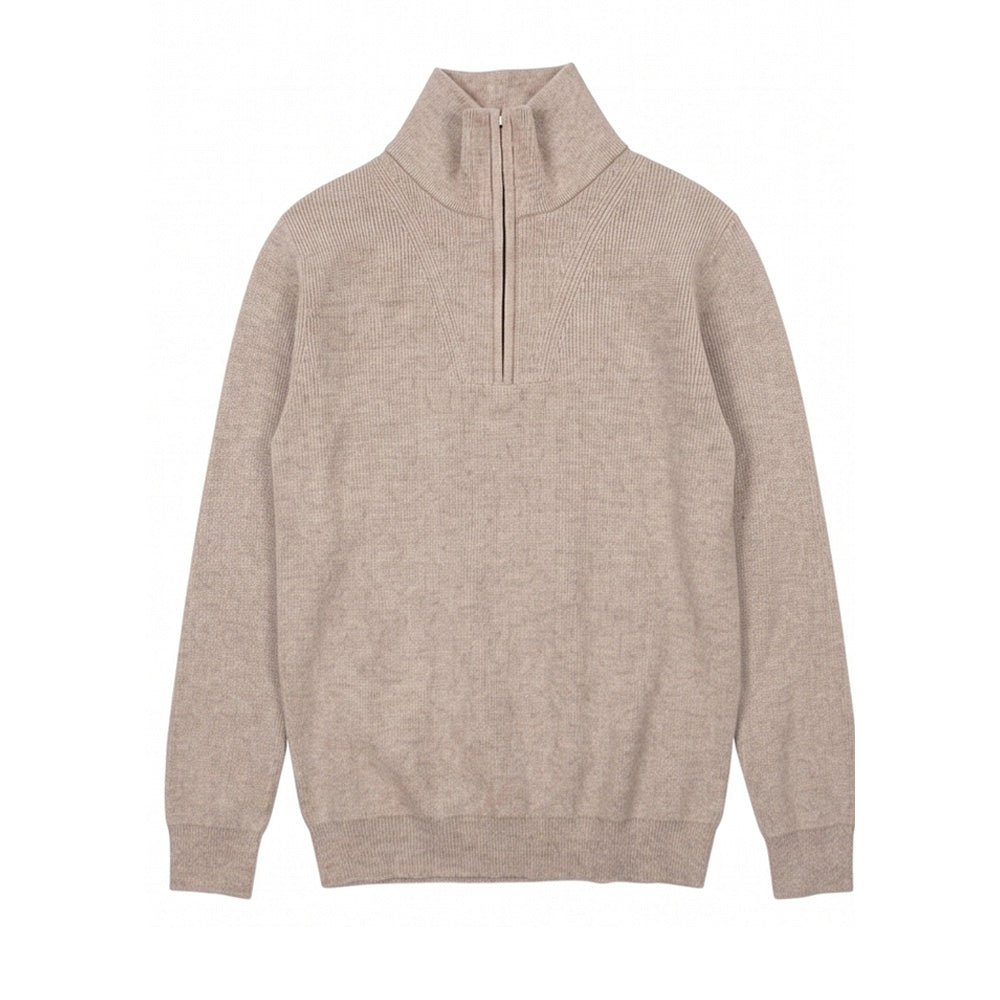Style 124Men’s – Quarter Zip Cashmere Blend Knit Sweater Wholesale Factory Direct