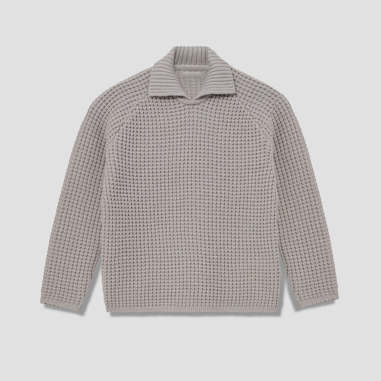 Men's Two-Tone Wool Crewneck Sweater | Long Sleeve Color Block Pullover