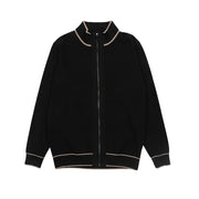 Style 133Men’s – Contrast Trim Full Zip Knit Cardigan Wholesale Factory Direct