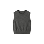Load image into Gallery viewer, Women's Custom Gray Round Neck Sleeveless Wool Knit Sweater | OEM/ODM Knitwear Manufacturer