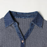 Load image into Gallery viewer, Gray Polo Collar Long Sleeve Knit Dress Wool