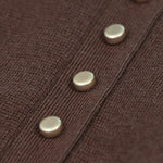 Load image into Gallery viewer, Coffee Lapel Long Sleeve Knit Dress Wool