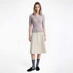 Load image into Gallery viewer, Pink Lapel Short Sleeve Knit Sweater Wool