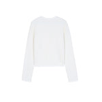 Load image into Gallery viewer, Women's Custom White Round Neck Long Sleeve Knit Cardigan | OEM/ODM Knitwear Manufacturer