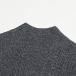 Load image into Gallery viewer, Women's Custom Gray High Neck Long Sleeve Wool Knit Dress | OEM/ODM Knitwear Manufacturer