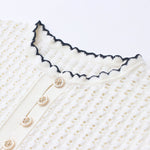 Load image into Gallery viewer, White Round Neck Short Sleeve Knit Dress