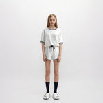 Load image into Gallery viewer, Men's White Round Neck Short Sleeve Tencel T-Shirt
