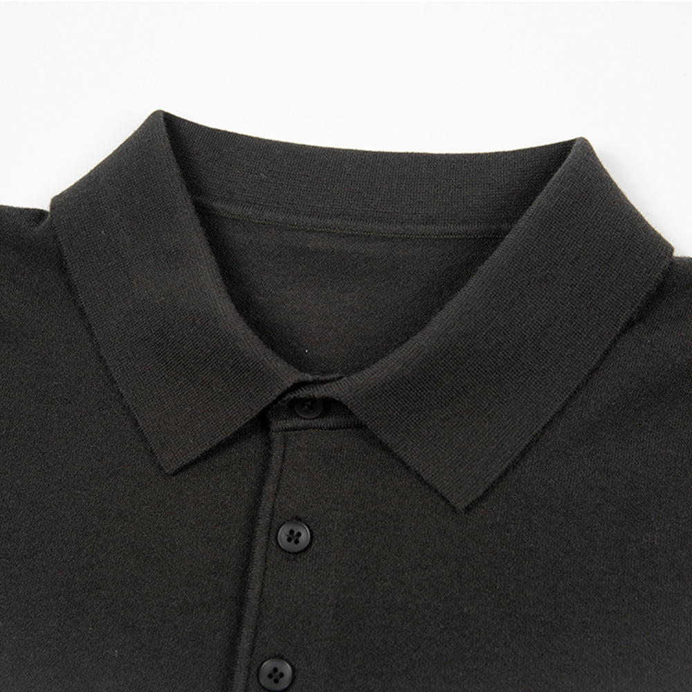 Style 128Men’s – Long Sleeve Knit Polo Sweater Wholesale Factory Direct
