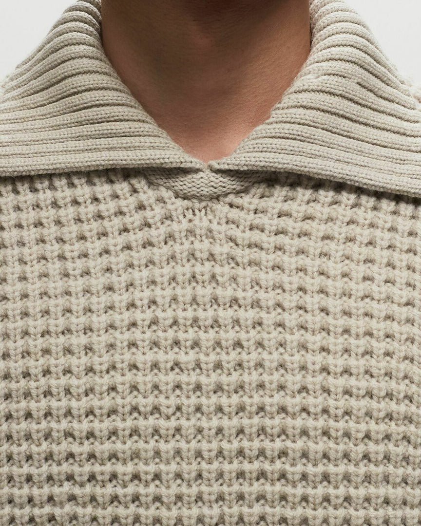Men's Two-Tone Wool Crewneck Sweater | Long Sleeve Color Block Pullover