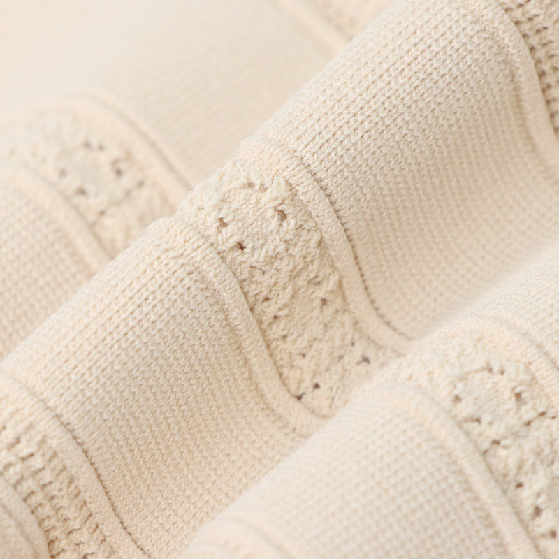 Women's Custom Beige Sleeveless Spaghetti Strap Knit Dress | OEM/ODM Knitwear Manufacturer