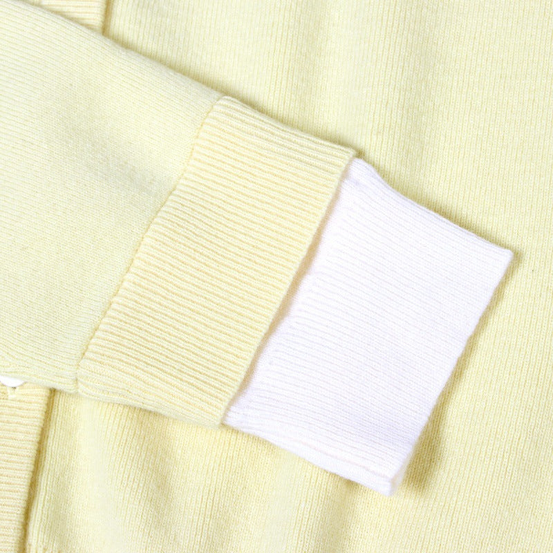 Women's Custom Yellow Round Neck Long Sleeve Wool Knit Sweater | OEM/ODM Knitwear Manufacturer