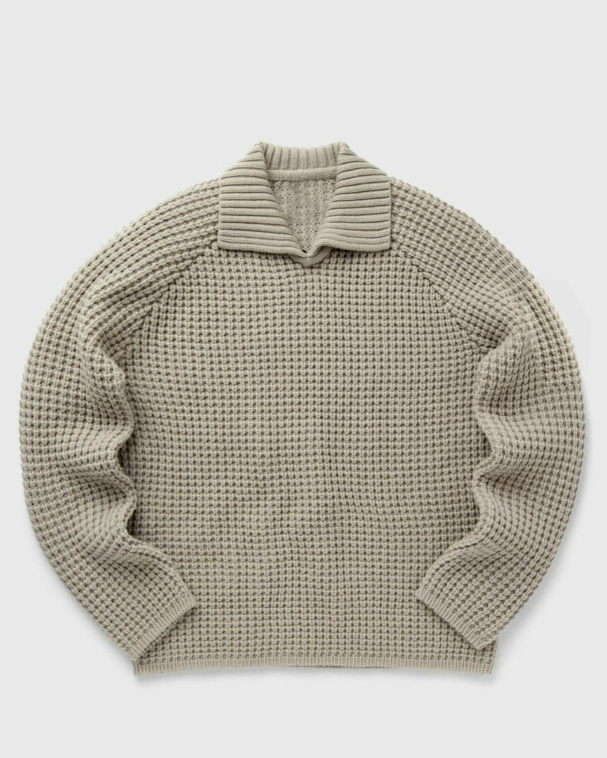 Men's Two-Tone Wool Crewneck Sweater | Long Sleeve Color Block Pullover