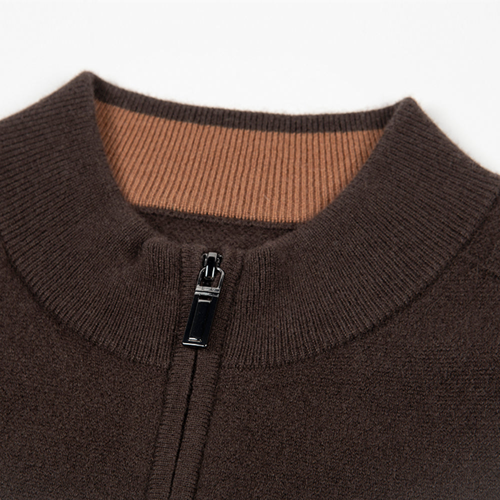 Style 130Men’s – Full Zip Knit Sweater Jacket Wholesale Factory Direct