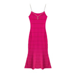 Load image into Gallery viewer, Women's Custom Black &amp; Red V-Neck Sleeveless Knit Dress | OEM/ODM Knitwear Manufacturer