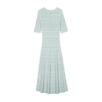 Load image into Gallery viewer, Women's Custom Green Round Neck Short Sleeve Knit Dress | OEM/ODM Knitwear Manufacturer