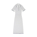 Load image into Gallery viewer, Women's Custom White Lapel Short Sleeve Knit Dress | OEM/ODM Knitwear Manufacturer