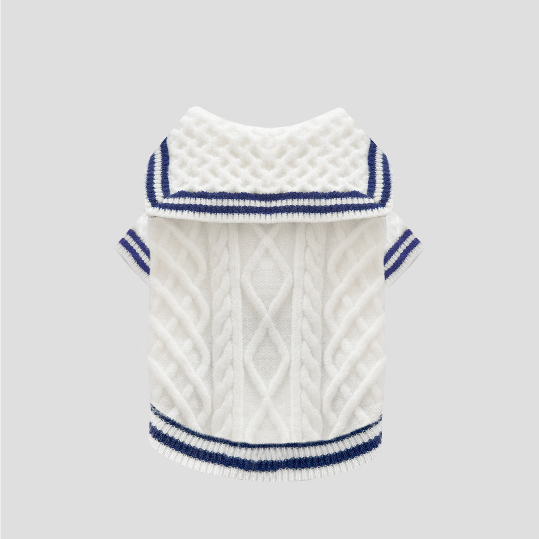 Sailor Collar Knit Pet Sweater | OEM Factory Direct