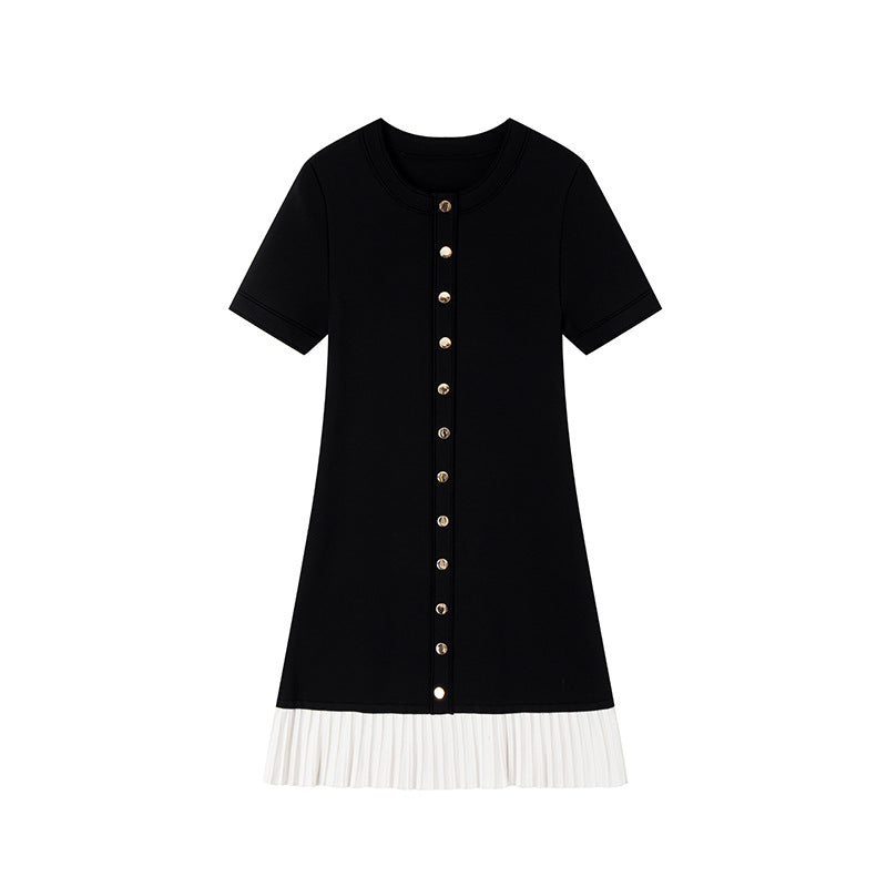 Women's Custom Round Neck Short Sleeve Knit Dress | OEM/ODM Knitwear Manufacturer